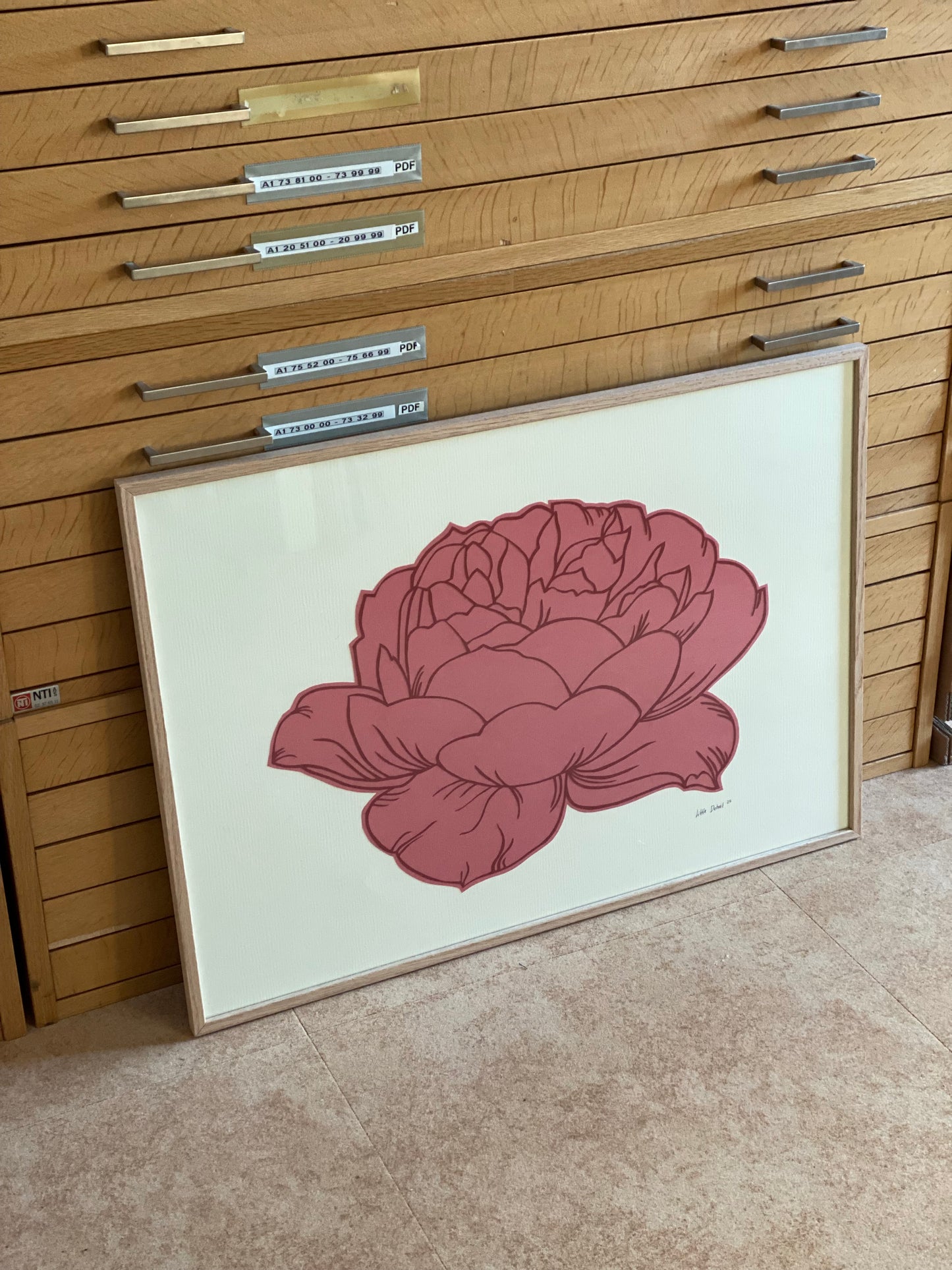 ‘Peony in bloom’ 50x70