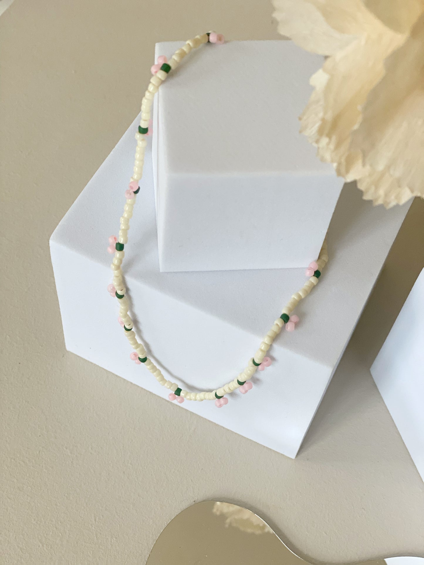 'Pink cherry' necklace