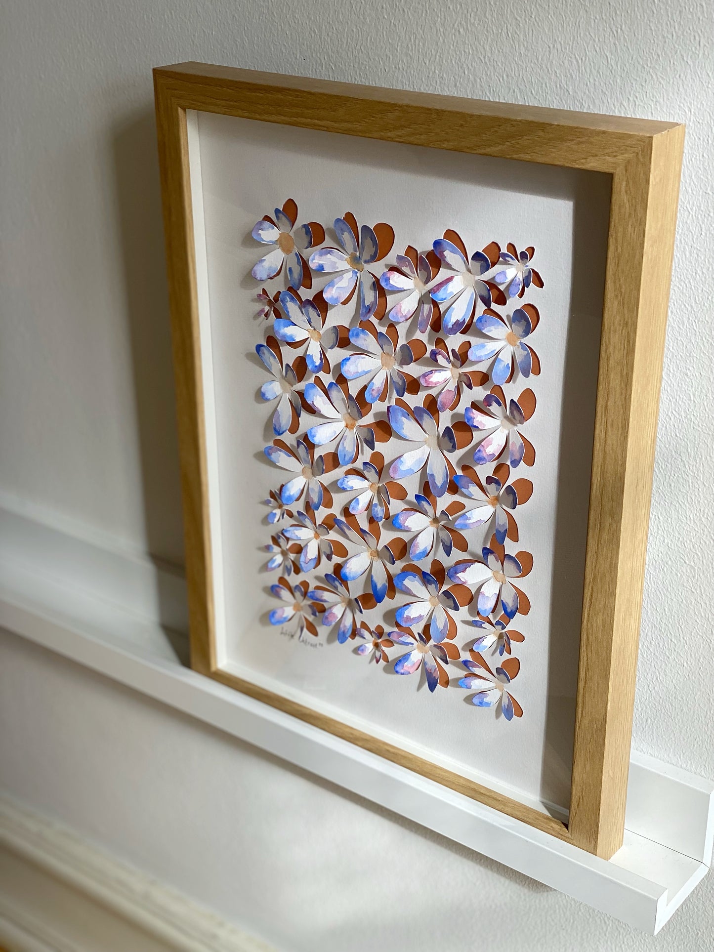 ‘Flowers’ 30x40 - 3D m/akvarel inkl. ramme