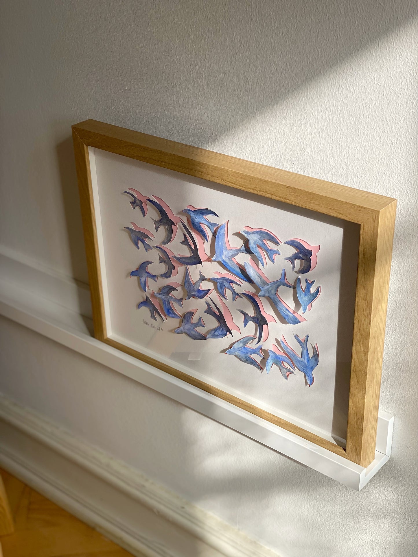 ‘Flying Birds’ 30x50 - 3D inkl ramme