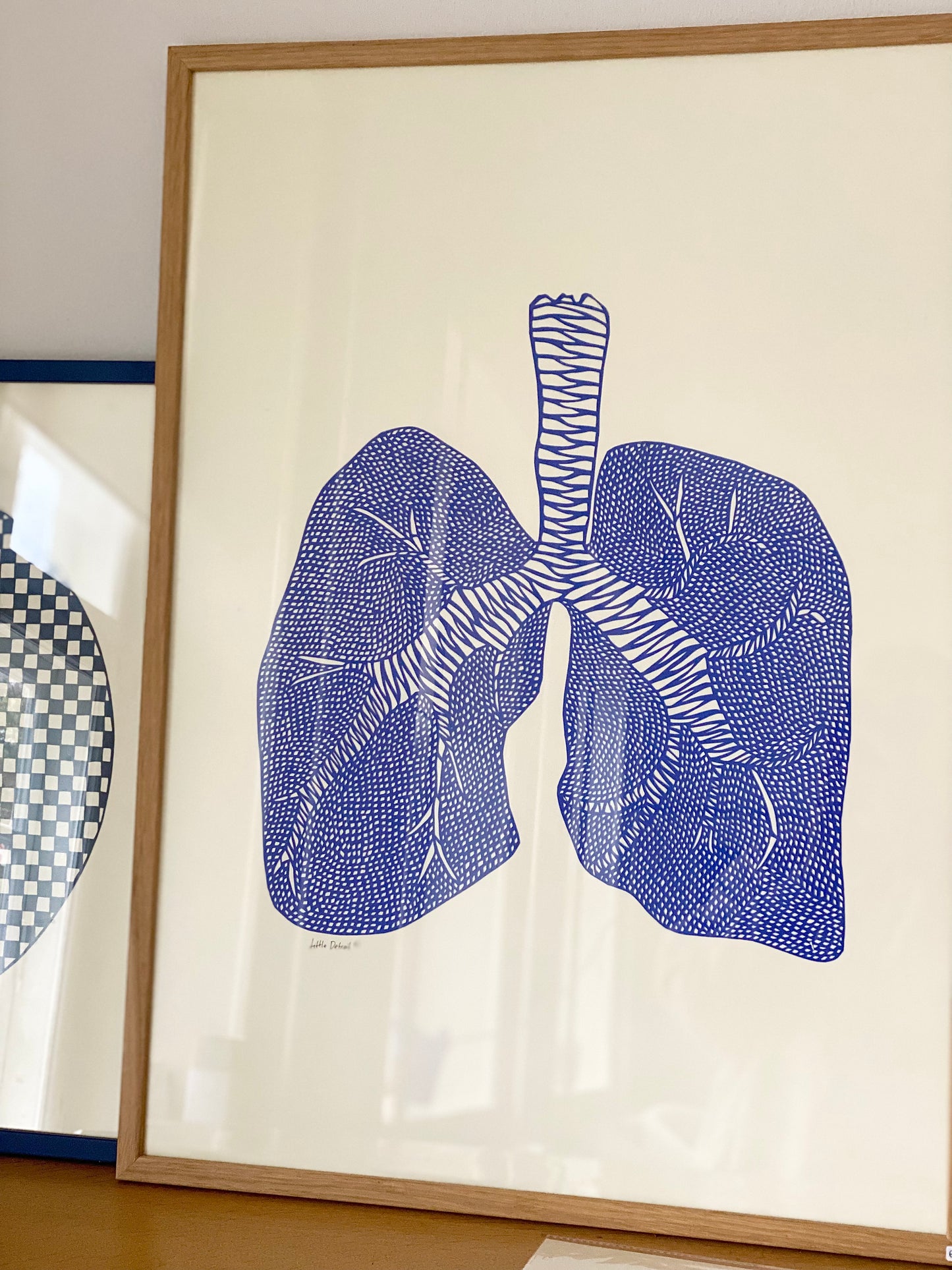 'A set of lungs' 50x70 royal blue