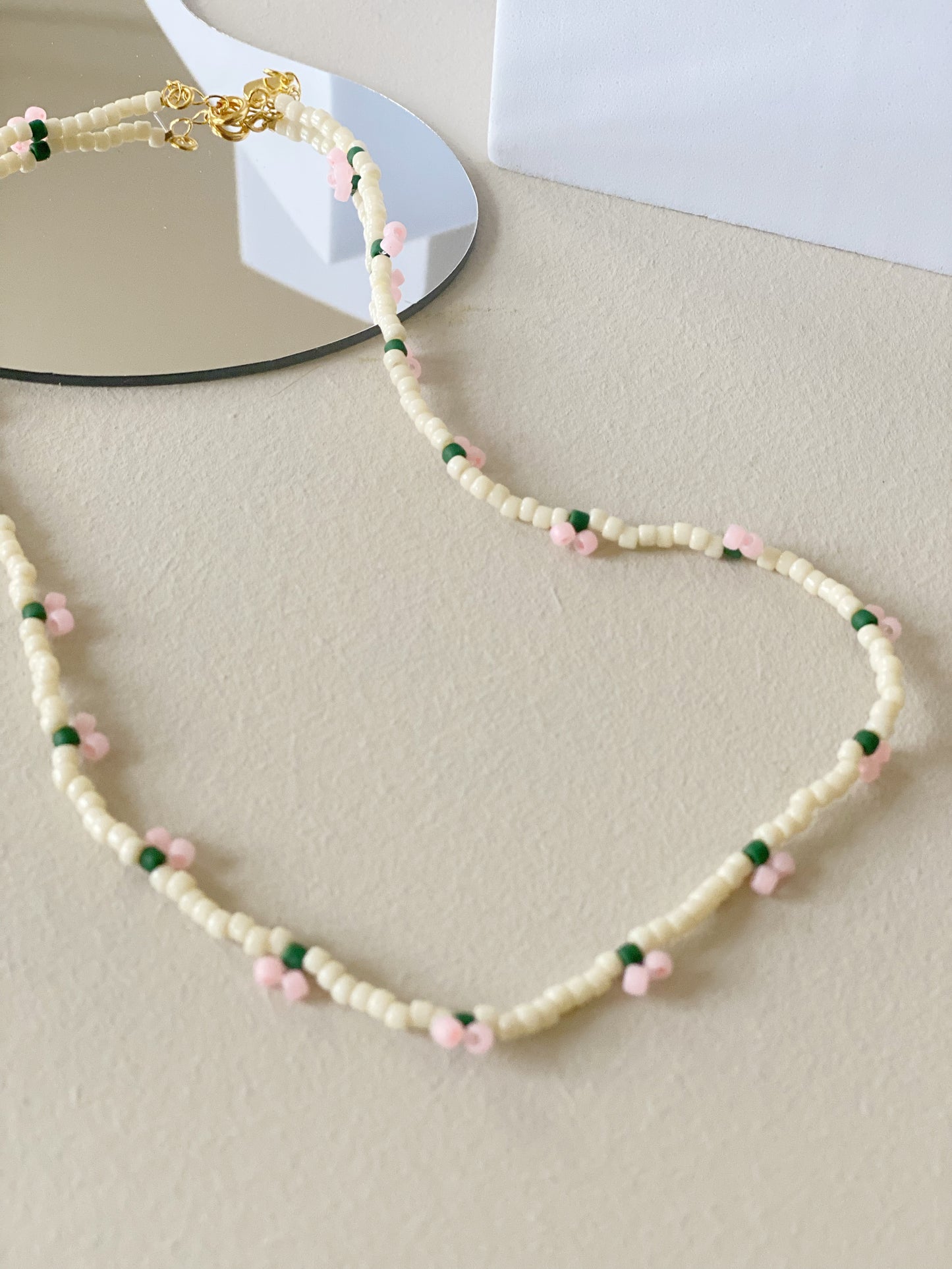 'Pink cherry' necklace