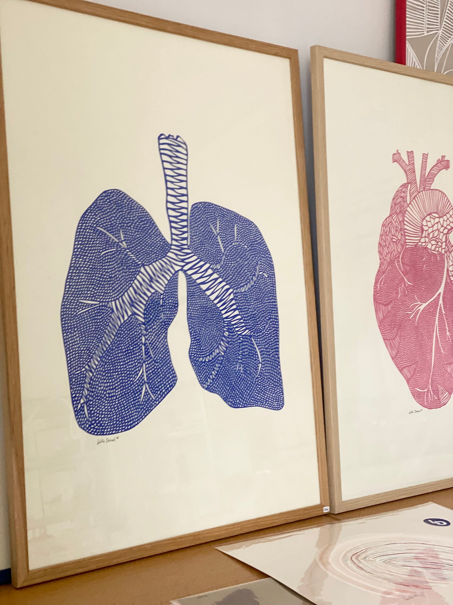 'A set of lungs' 50x70 royal blue