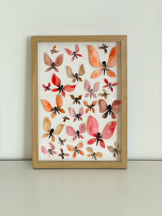 A4 ‘butterflies’ inkl ramme