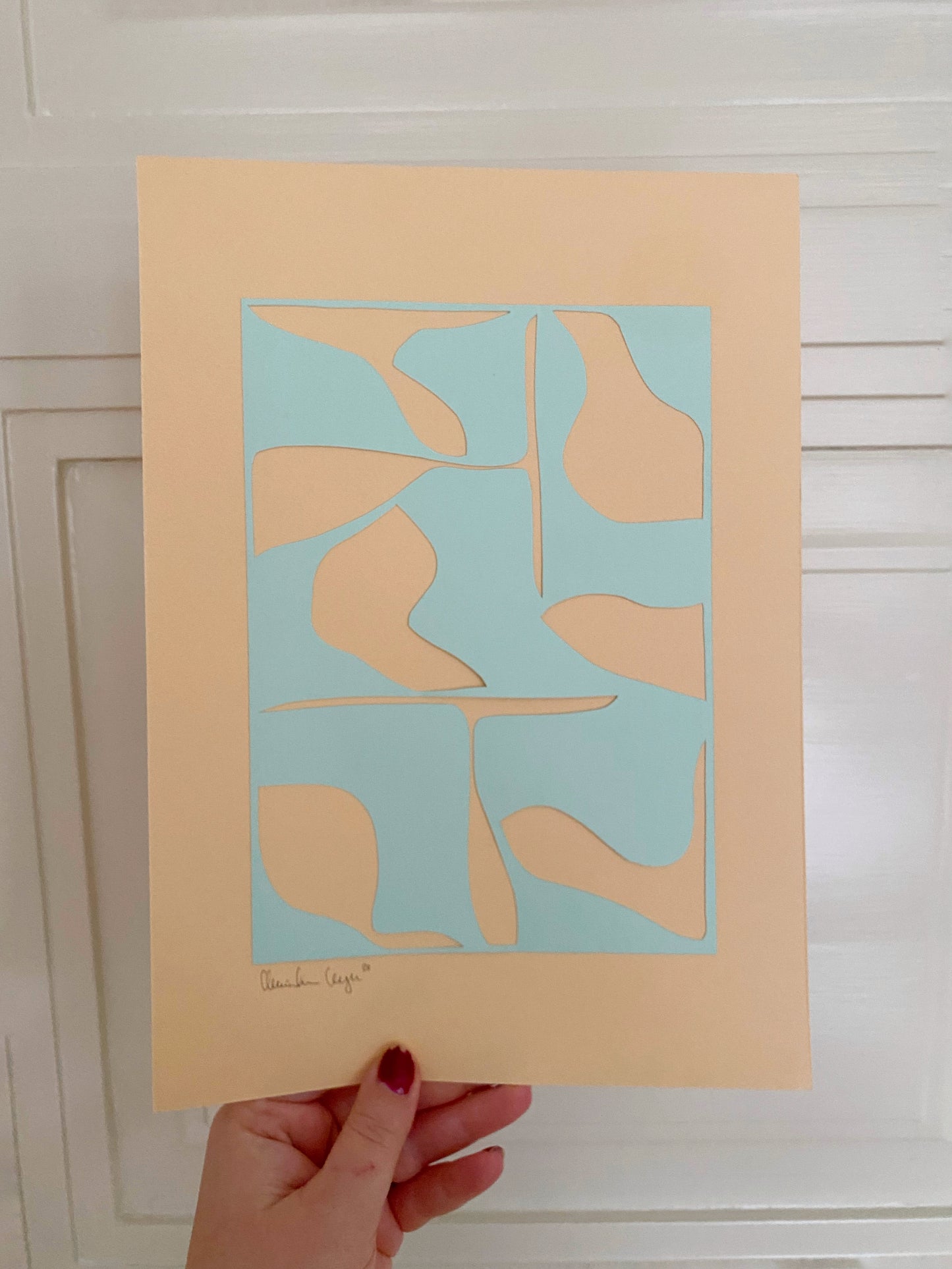 A4 papercut lakse/Mint