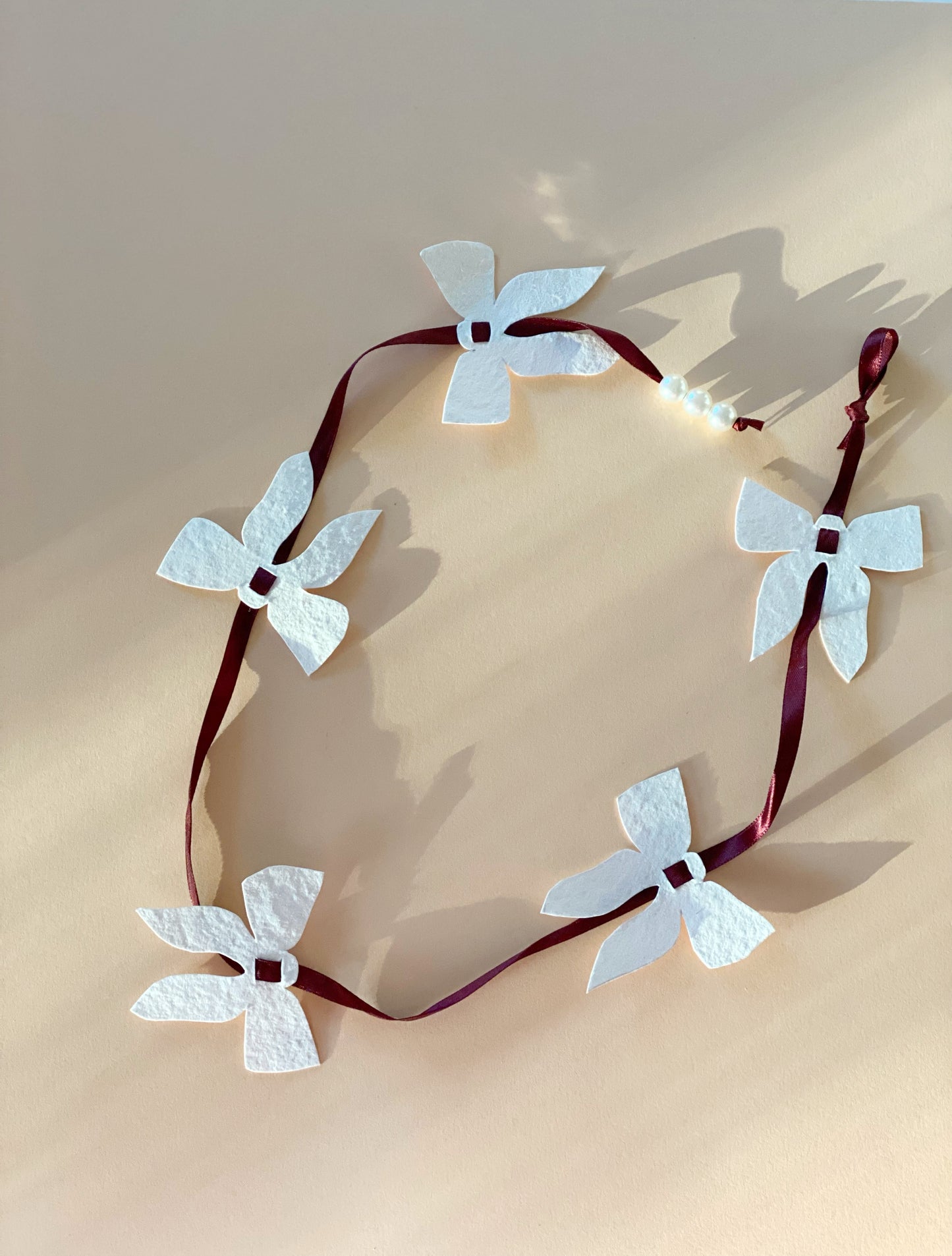 Sløjferanke hvid/svag rosa