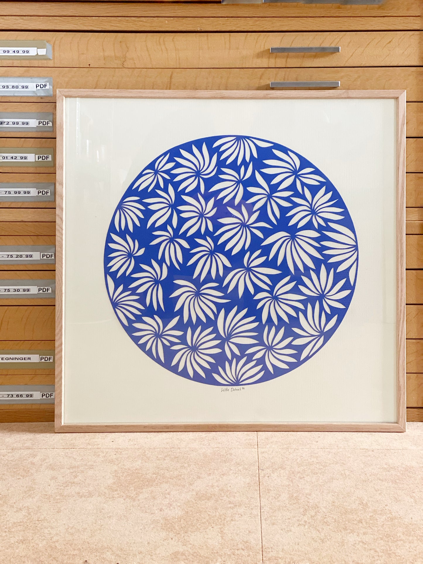 ‘Blue leaves’ 50x50