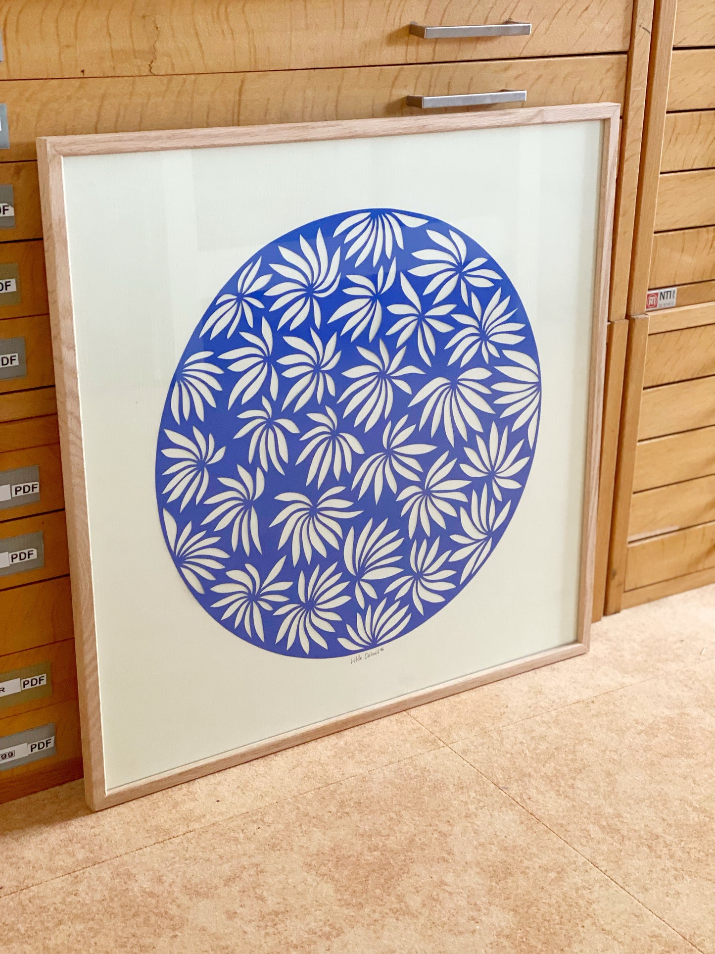 ‘Blue leaves’ 50x50