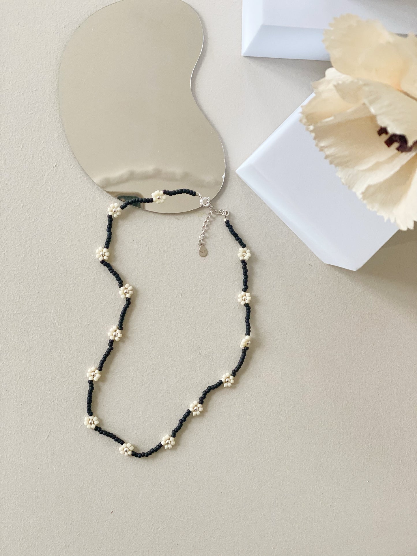 'Ebony &amp; Ivory' no. 02 necklace