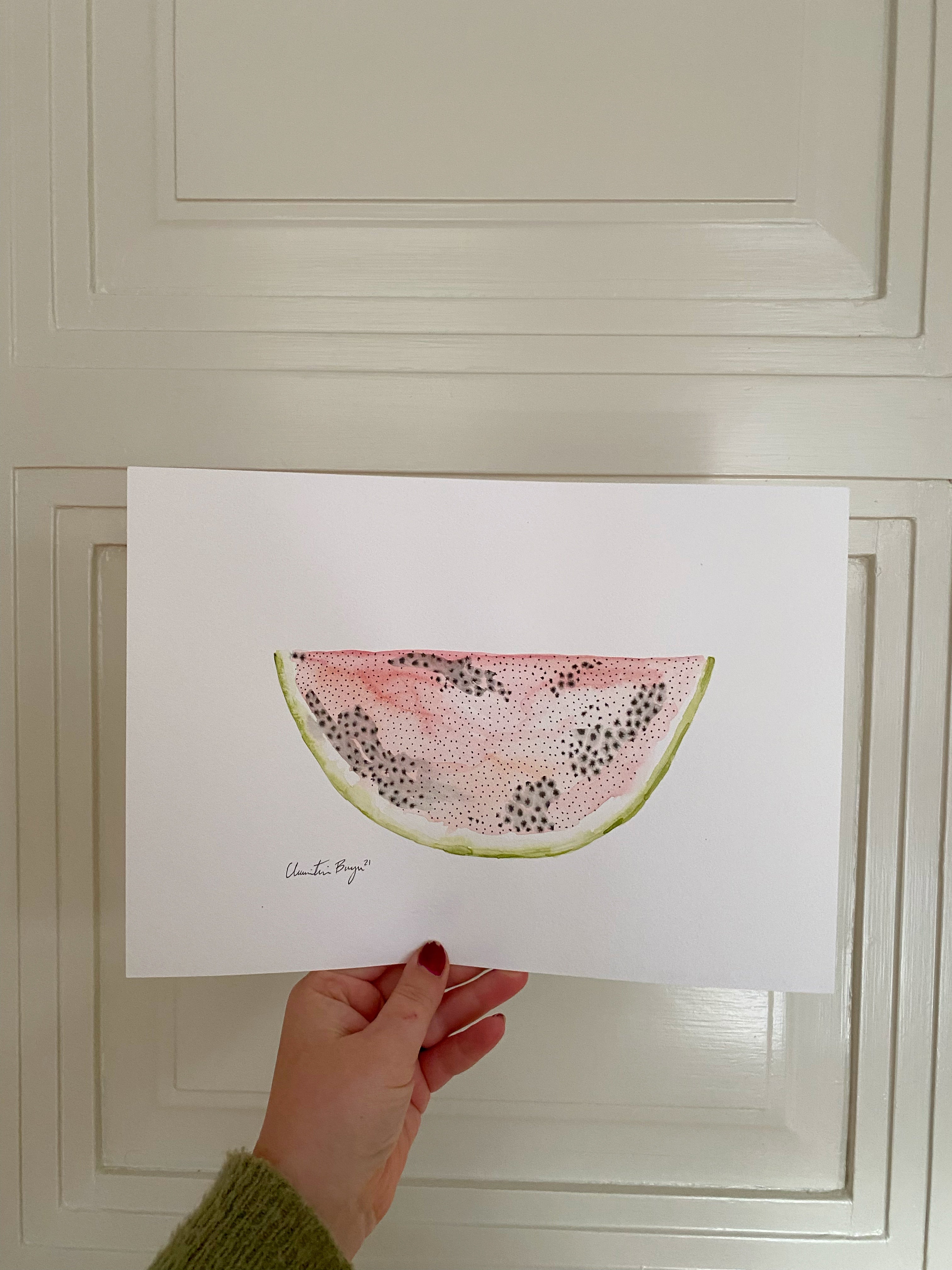 A4 akvarel ‘vandmelon’