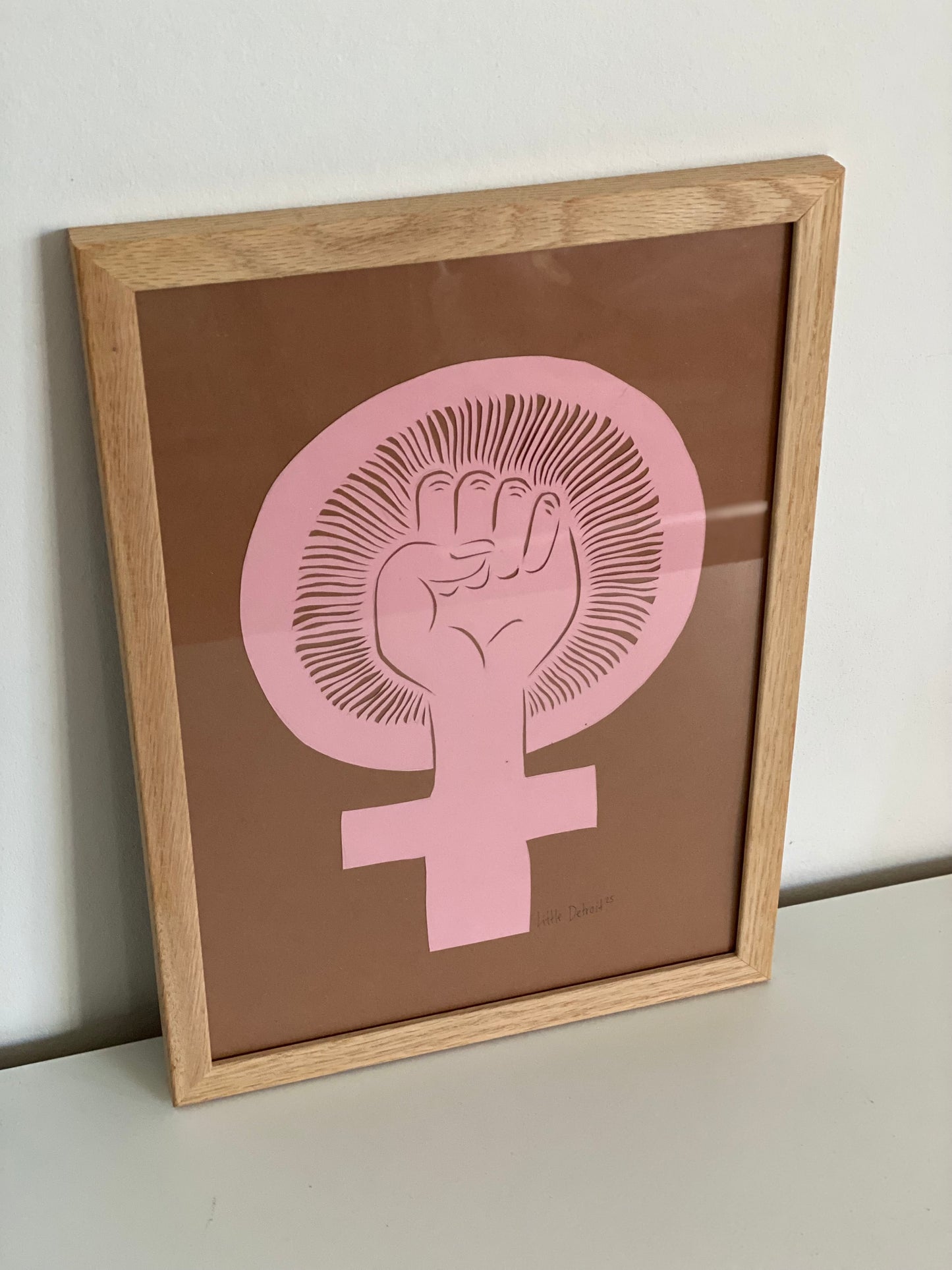 A4 ‘Girlpower’ lyserød/brun