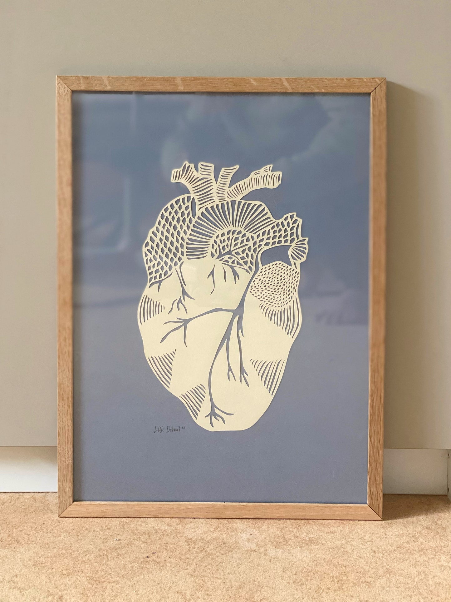 'Blue Heart' A3